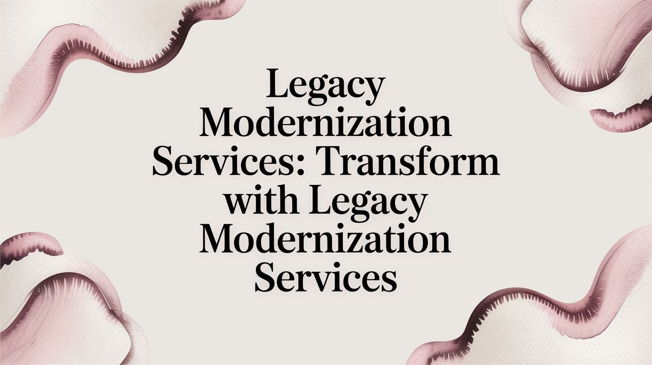 Legacy modernization services: Transform with legacy modernization services
