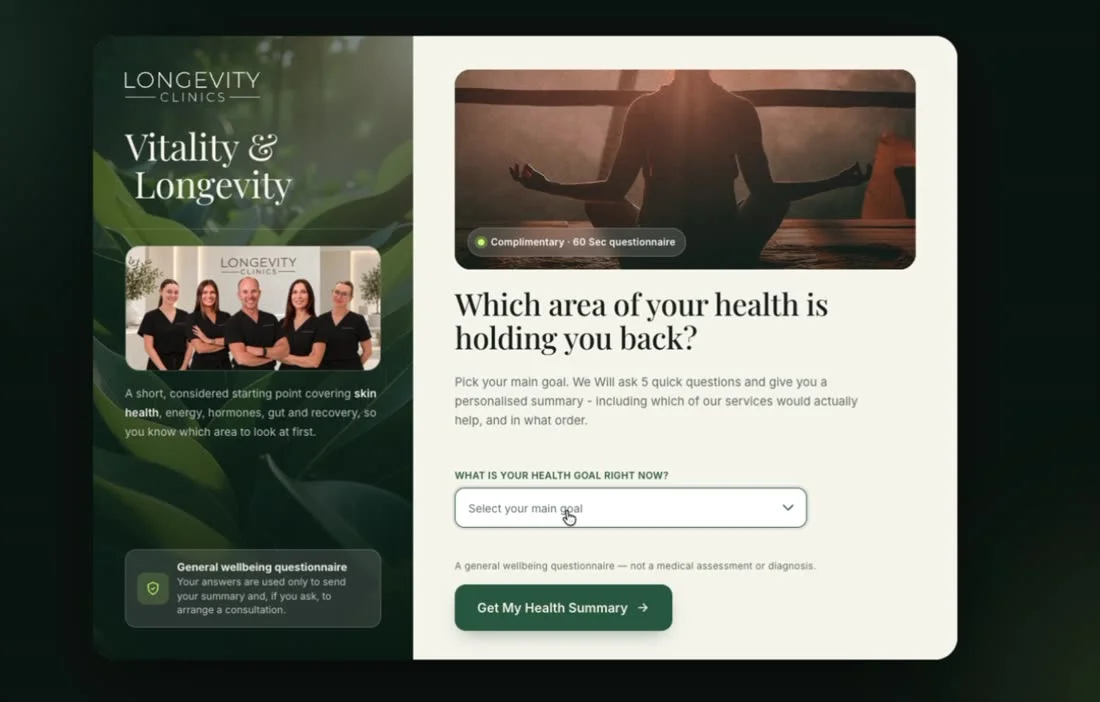 Quiz question: which area of your health is holding you back?